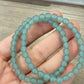 Natural Grade A Blue Water Jadeite(6mm)  Light blue round bead bracelet