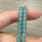 Natural Grade A Blue Water Jadeite(6mm)  Light blue round bead bracelet