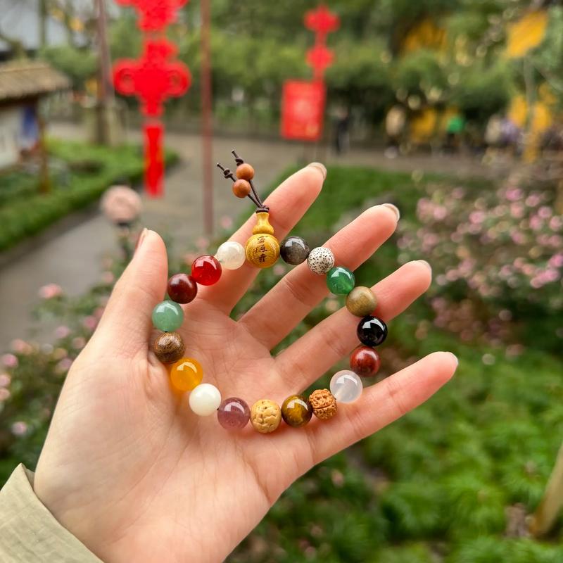 Spiritual energy blessing eighteen seed bracelet - from a millennium temple
