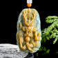 (Unique) Natural Jadeite 3D Dragon King & Double Dragon Ball Pendant Carved by a Famous Master