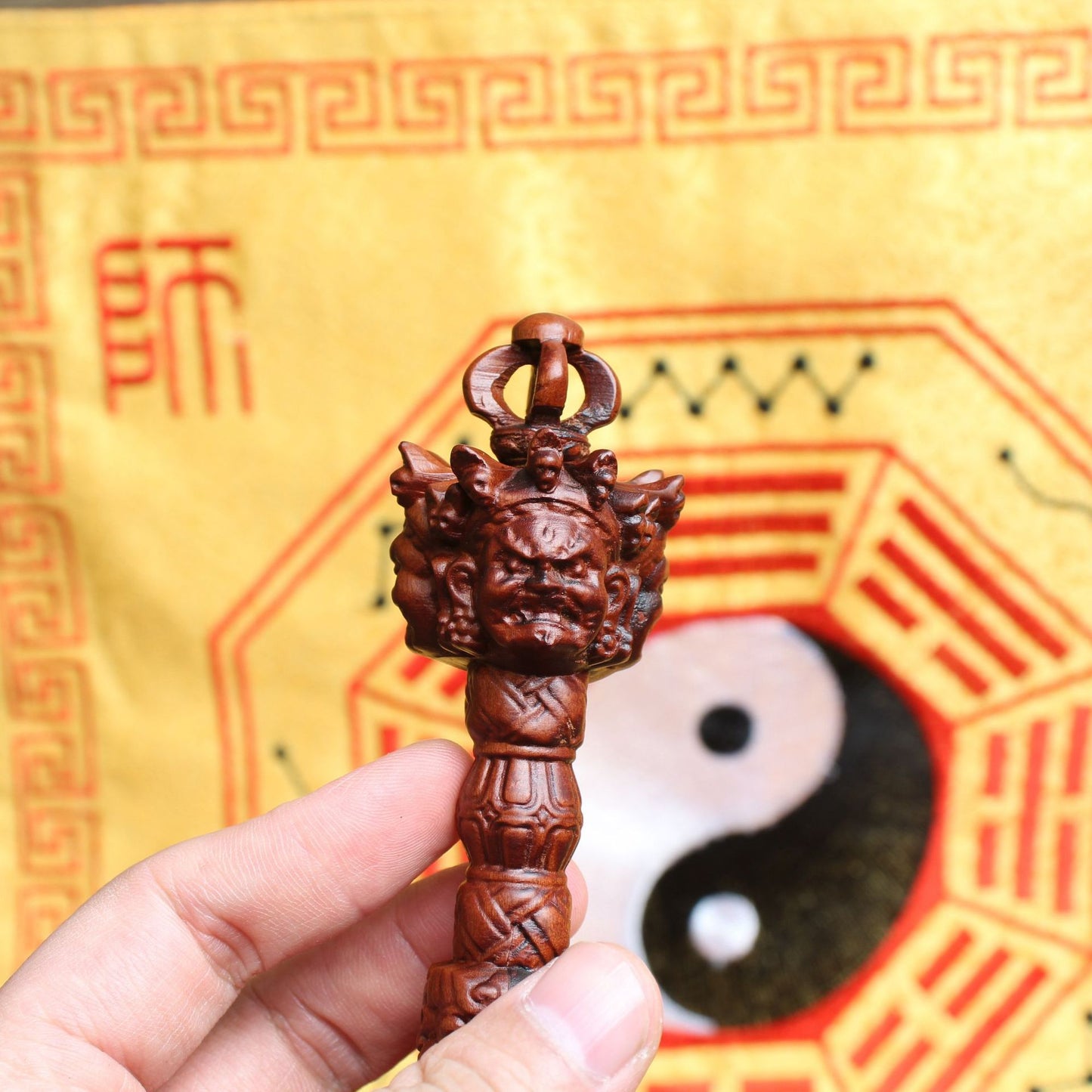 Lightning strike jujube wood diamond pestle pendant does not move Ming Wang demon slaying pestle magic tool diamond pestle