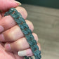 Natural Grade A burma jade Jadeite Trendy Cuban Bracelet Titanium Steel Buckle