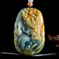 (Unique) Natural Jade Dragon King & Dragon Ball Pendant Carved by a Famous Master