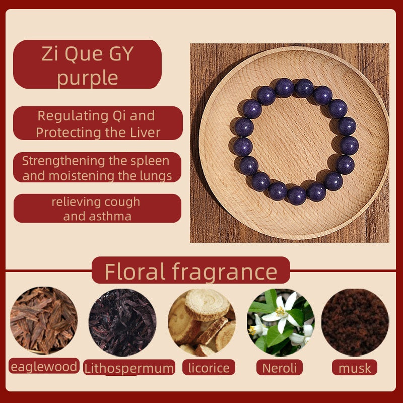 (Zi Que GW)Zen fragrance beads. The mysterious fragrance of the East. Ancient fragrance recipe bracelet