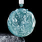 (Unique) Natural Jade Dragon King Round Pendant Carved by a Famous Master