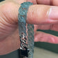 Natural Grade A burma jade Jadeite Trendy Cuban Bracelet Titanium Steel Buckle