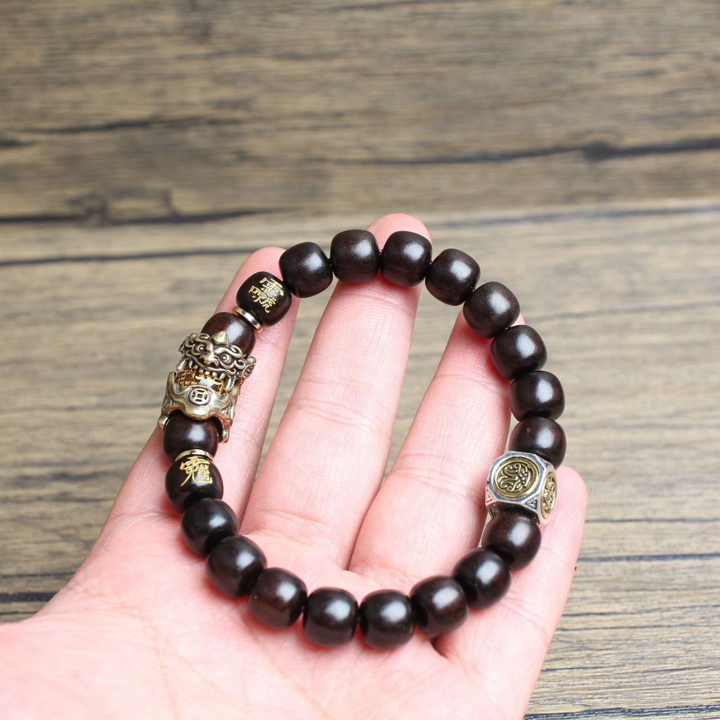 Longhu Mountain Zhao Gongming [Pixiu Wealth] Lightning strike jujube wood bracelet for men and women 9*10mm