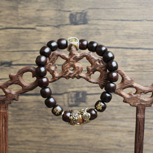 Longhu Mountain Zhao Gongming [Pixiu Wealth] Lightning strike jujube wood bracelet for men and women 9*10mm