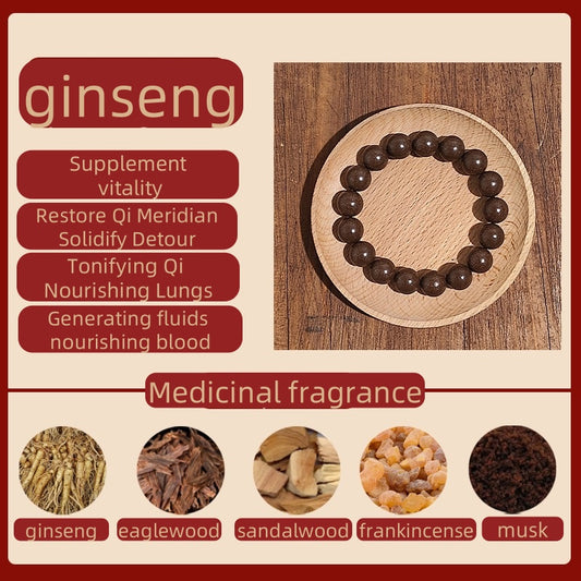 (Ginseng)Zen fragrance beads. The mysterious fragrance of the East. Ancient fragrance recipe bracelet