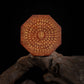 Lightning-struck wooden golden light incantation pendant inlaid with mountain ghost (rotatable) Taoist magical artifact