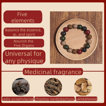 (Five elements)Zen fragrance beads. The mysterious fragrance of the East. Ancient fragrance recipe bracelet