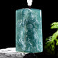 (Unique) Natural jadeite Guan Gong dragon pendant carved by a famous master