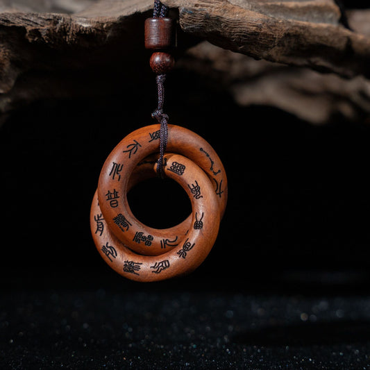 Lightning Strike Zaomu Qiankun Circle 35mm Pendant Yin Yang Integrated Handmade Non Splicing Taoist Artifact Necklace