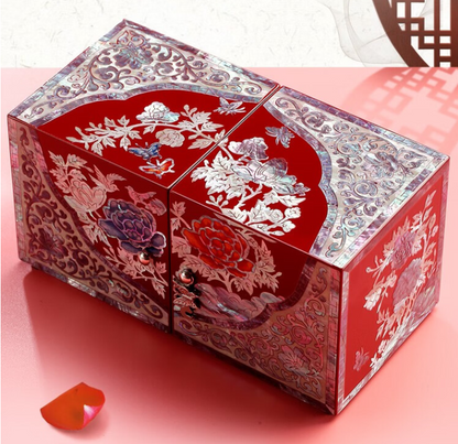 Mother-of-pearl lacquer multi-layer jewelry box gift storage box