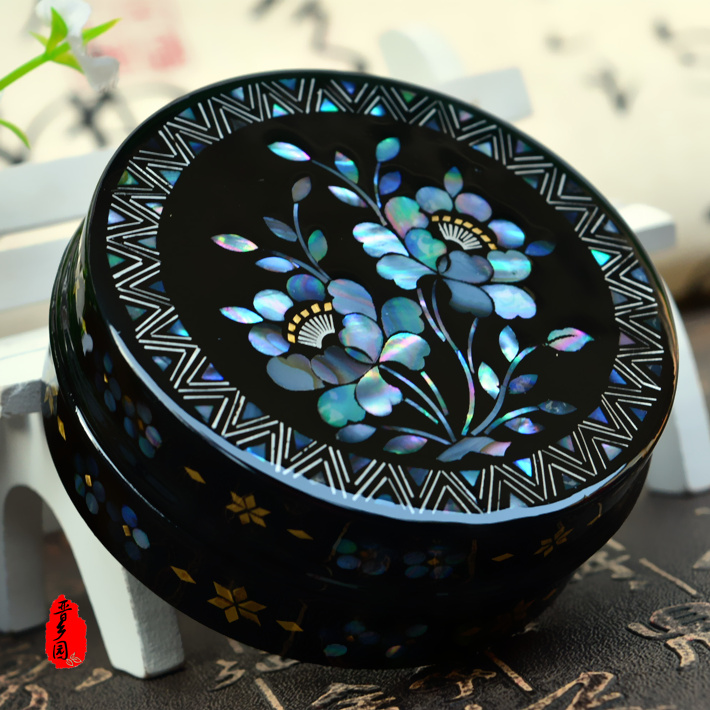 Small Size Mother-of-pearl lacquer multi-layer jewelry box gift storage box