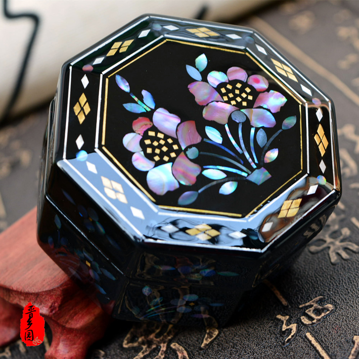 Small Size Mother-of-pearl lacquer multi-layer jewelry box gift storage box