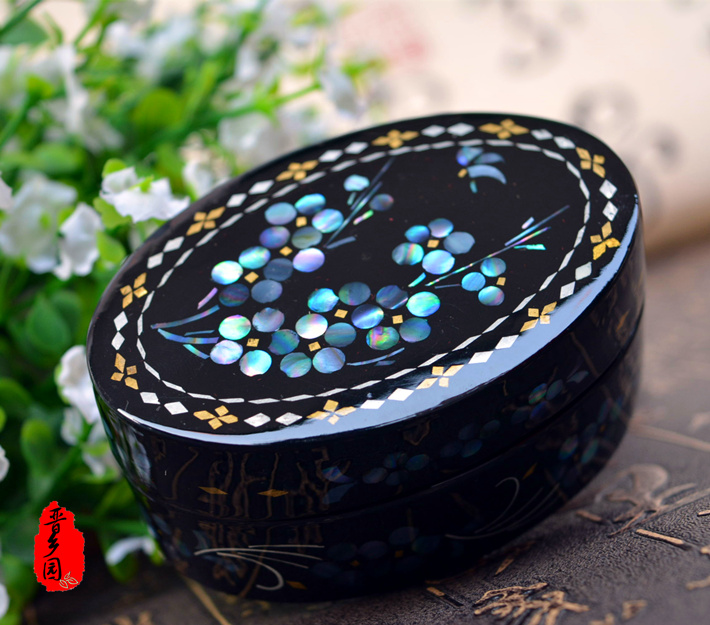 Small Size Mother-of-pearl lacquer multi-layer jewelry box gift storage box