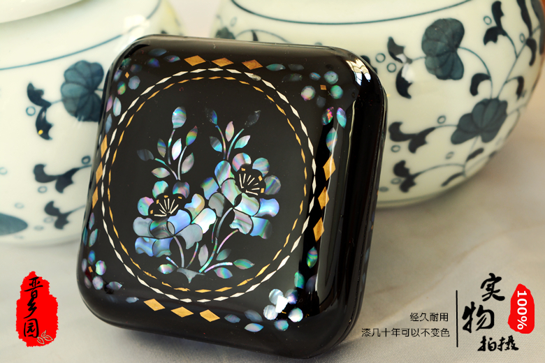 Small Size Mother-of-pearl lacquer multi-layer jewelry box gift storage box