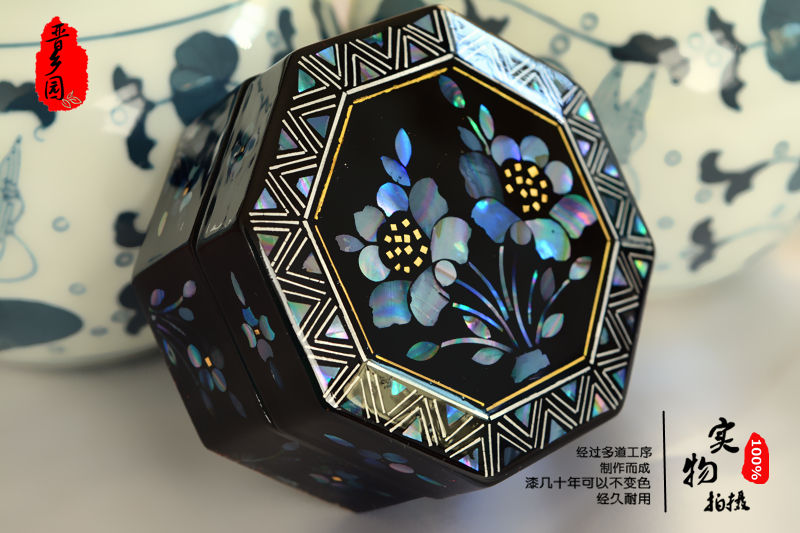 Small Size Mother-of-pearl lacquer multi-layer jewelry box gift storage box