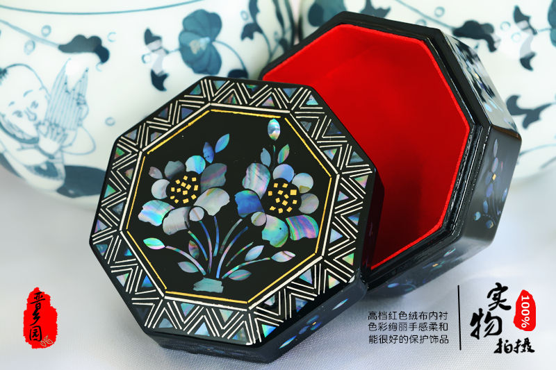 Small Size Mother-of-pearl lacquer multi-layer jewelry box gift storage box